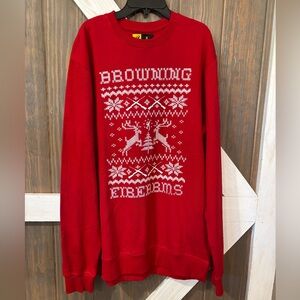 Browning Firearms Men’s Crewneck Pullover Christmas Sweatshirt sz large
